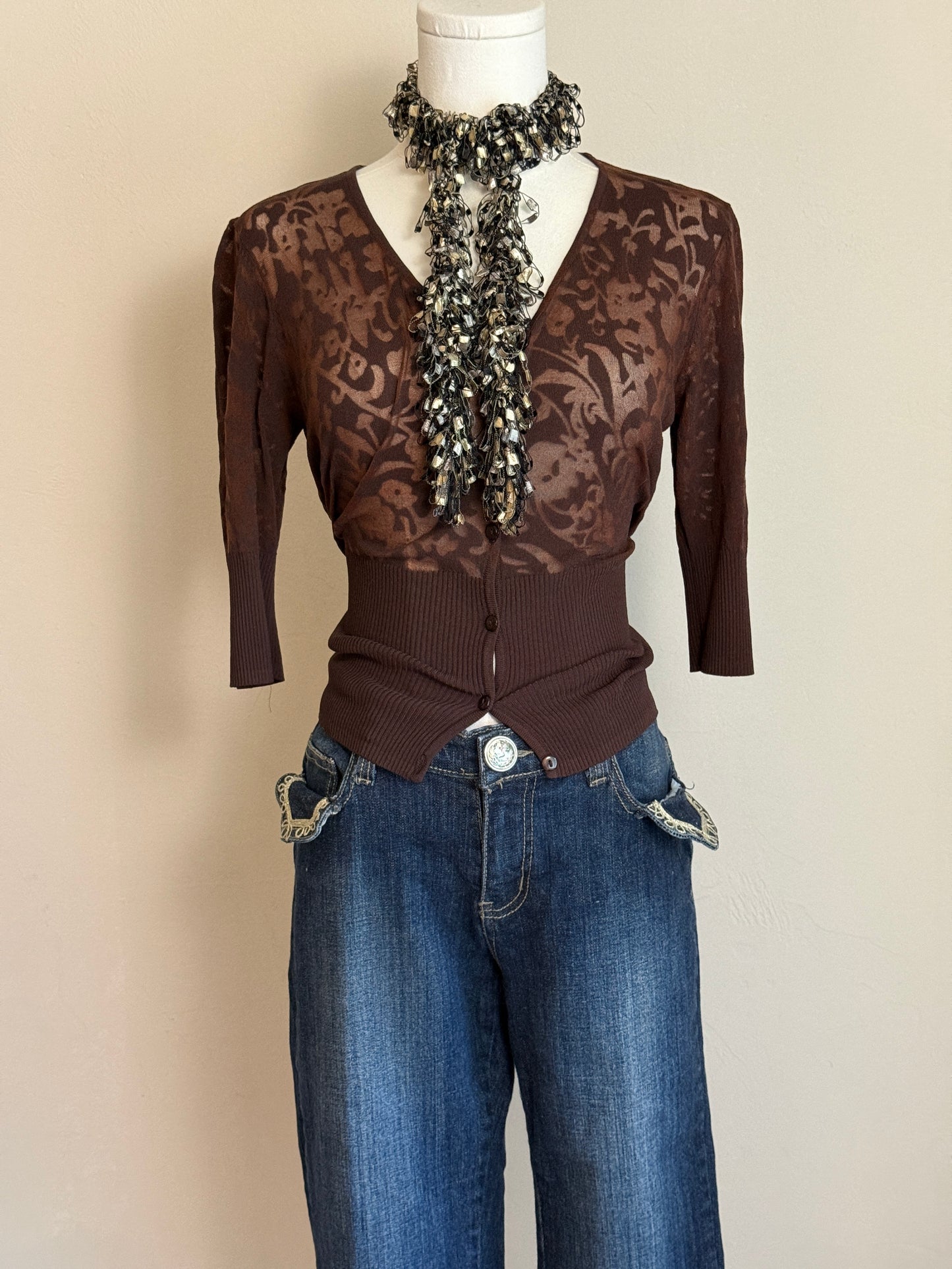 Vintage denim capris