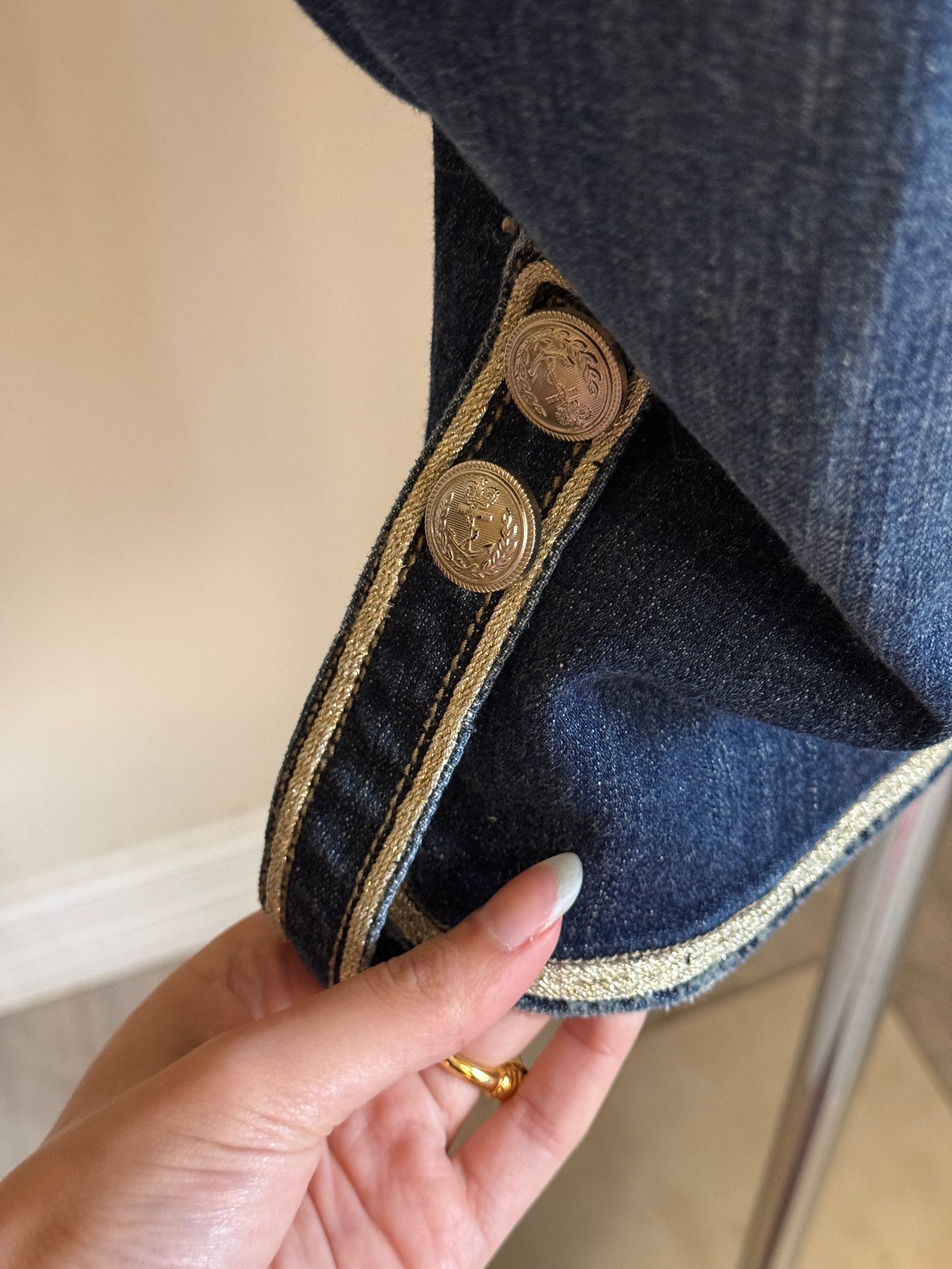 Vintage denim capris