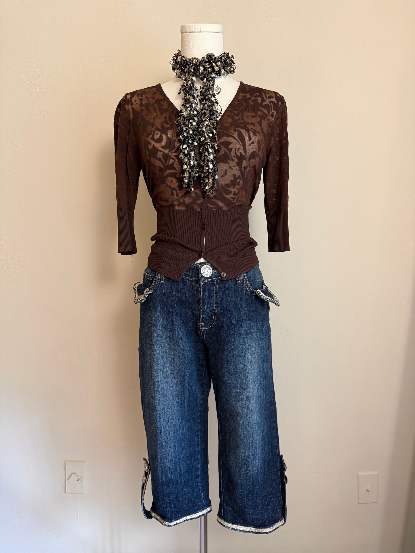 Vintage denim capris