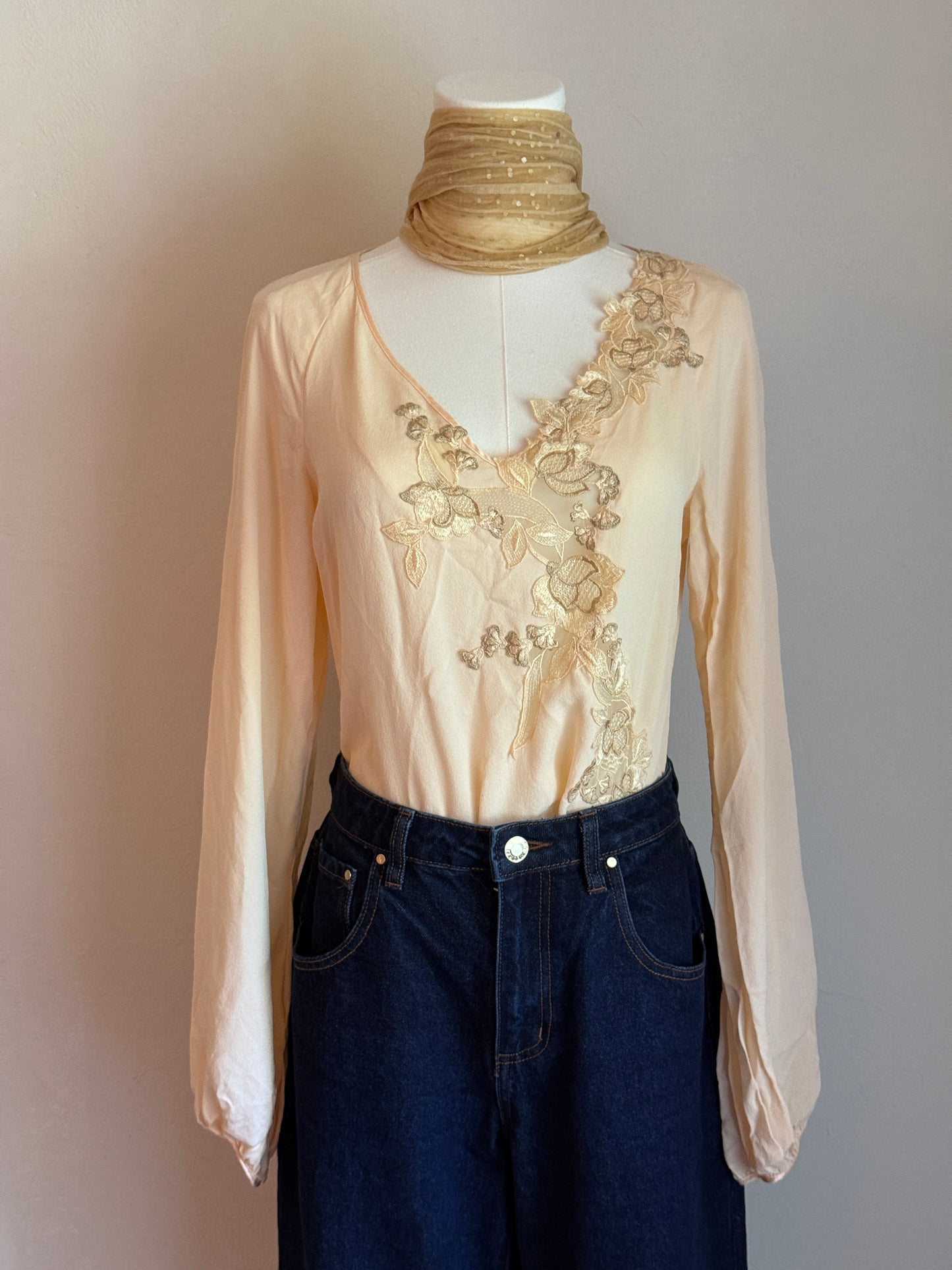 Silk La Perla top