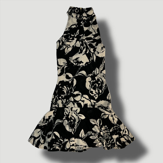 Black floral work dress