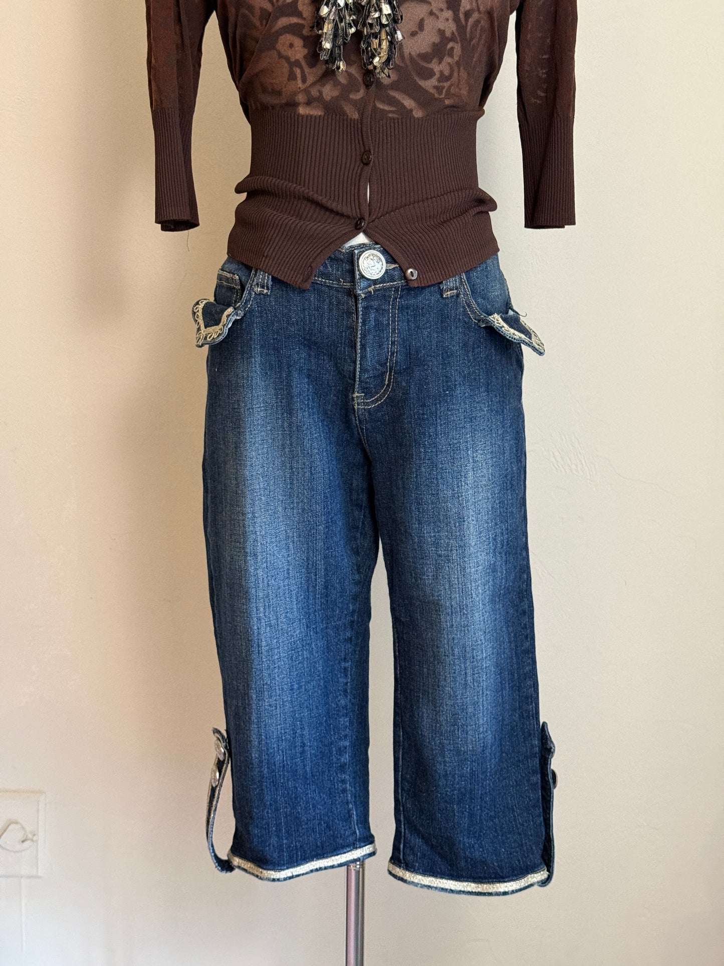 Vintage denim capris