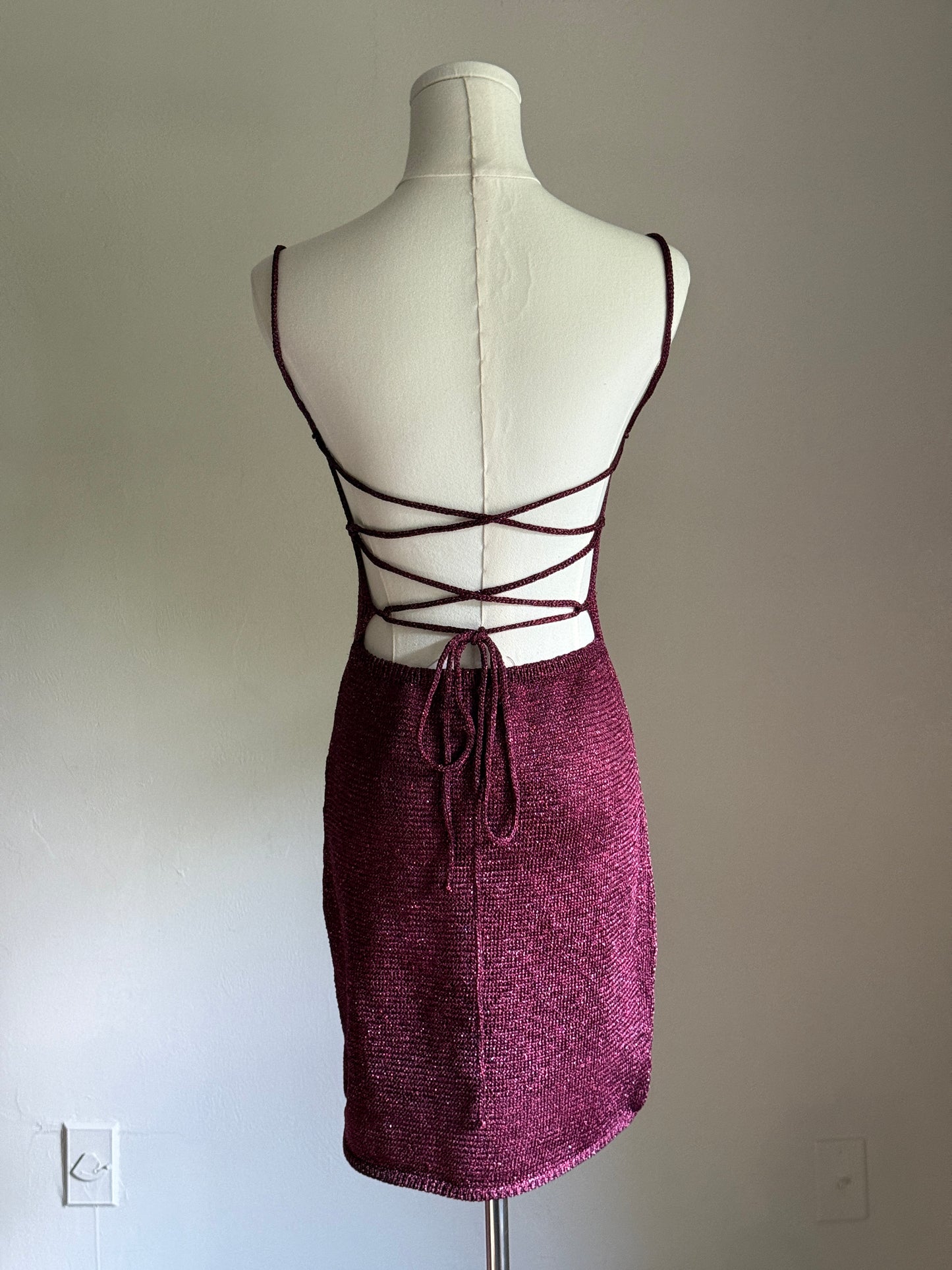 MNGO backless mini dress