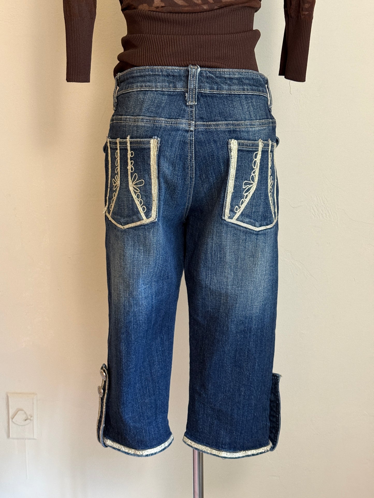 Vintage denim capris
