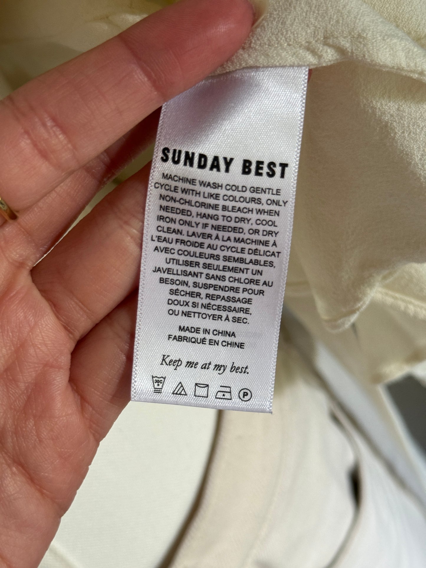 Sunday best wrap around top