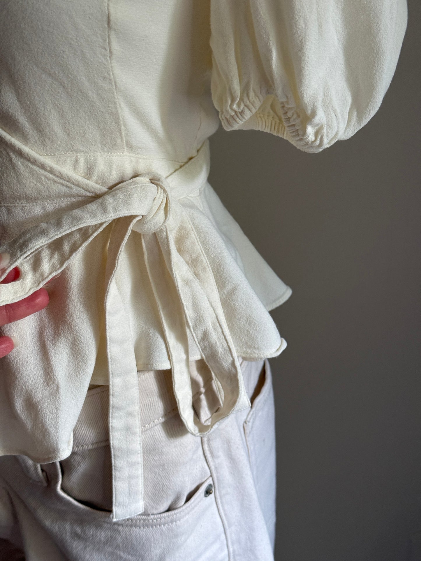 Sunday best wrap around top