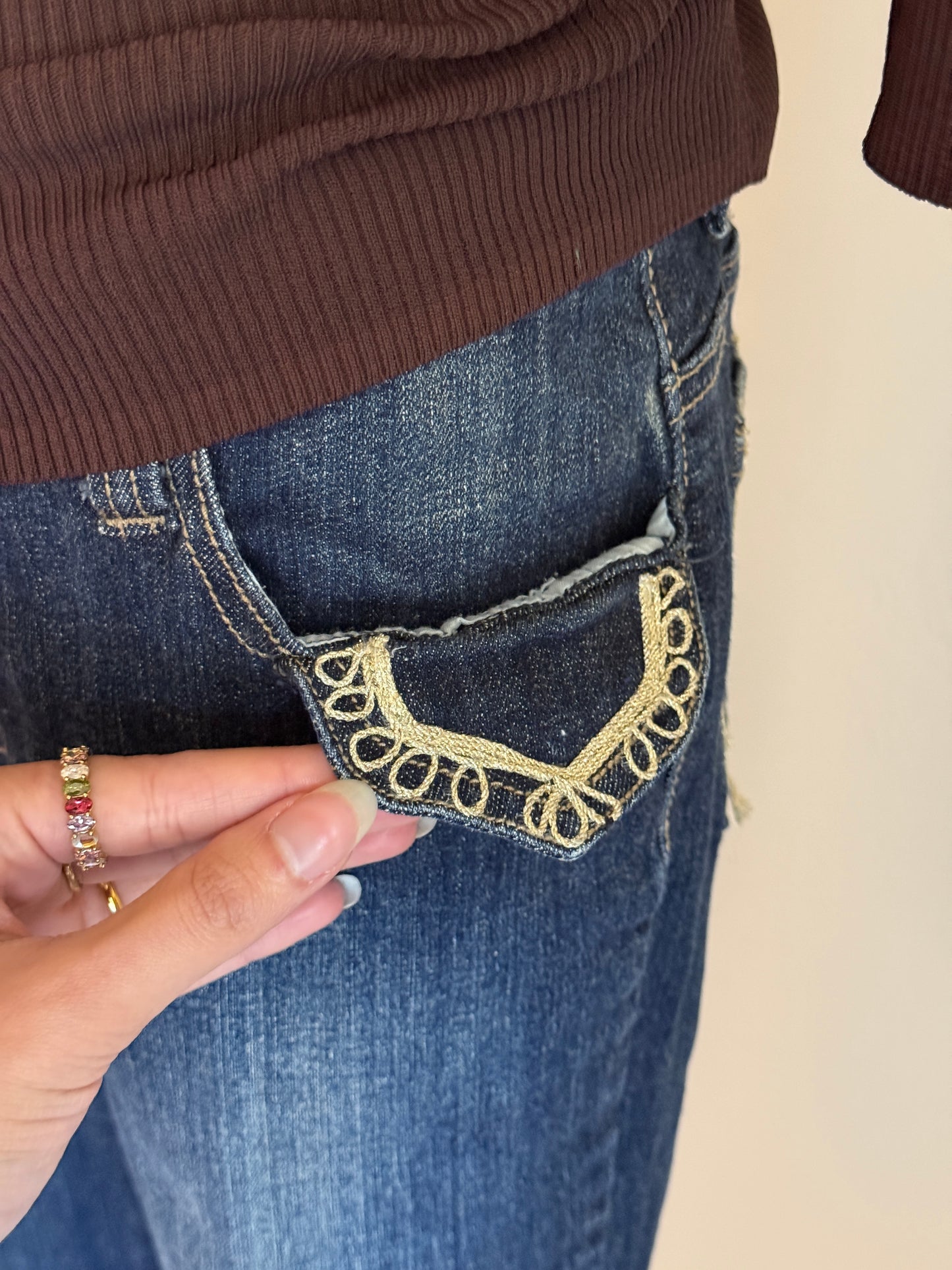Vintage denim capris