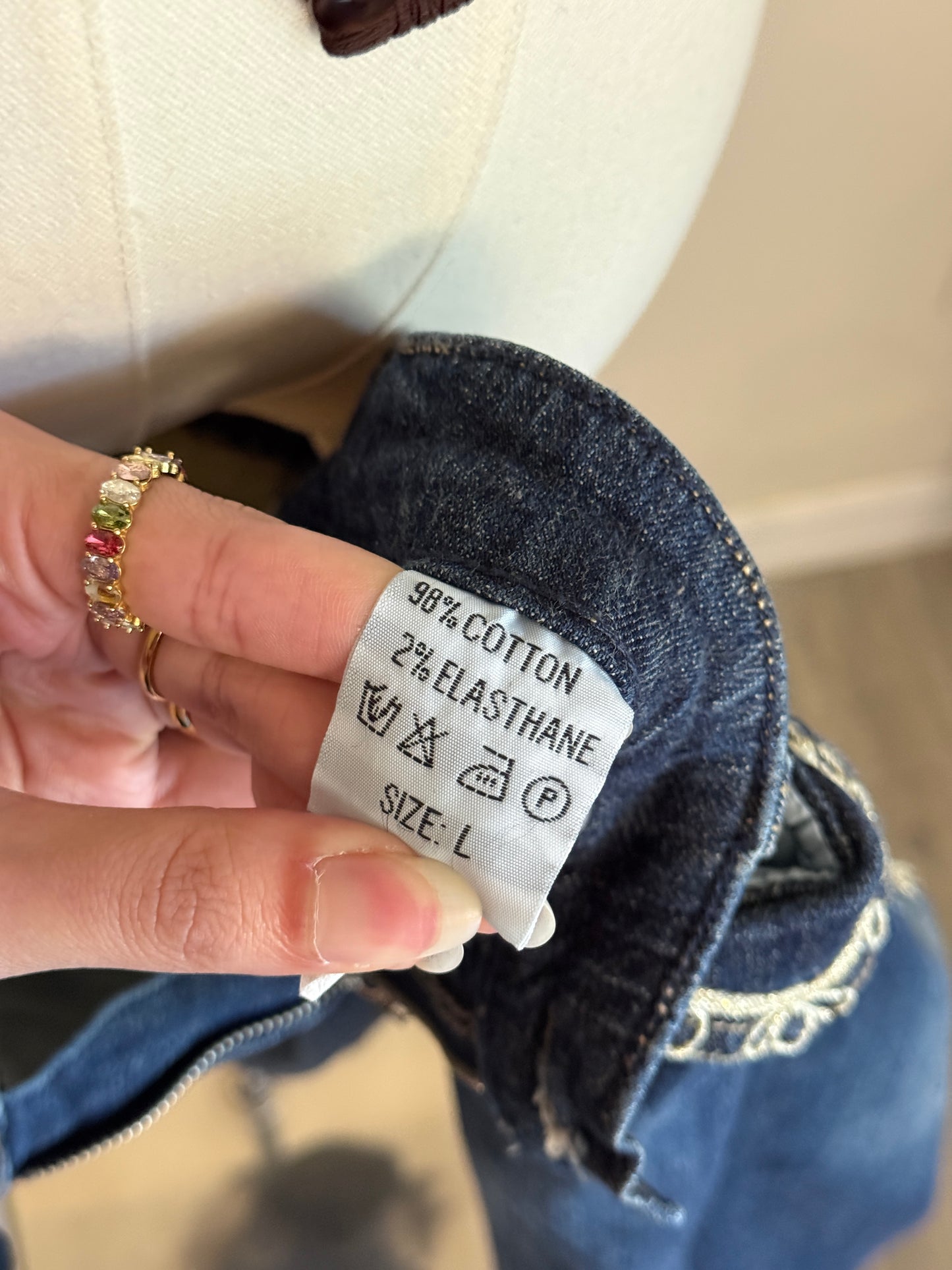 Vintage denim capris