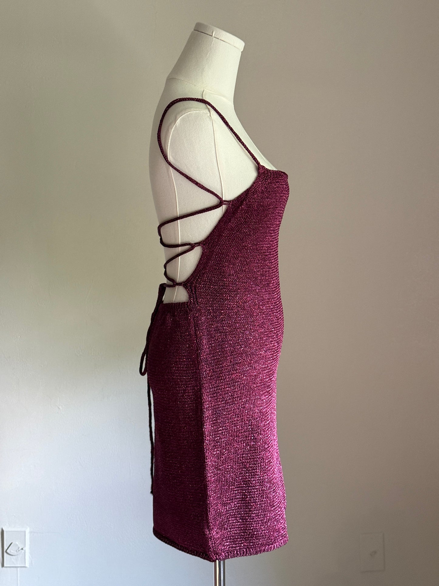 MNGO backless mini dress