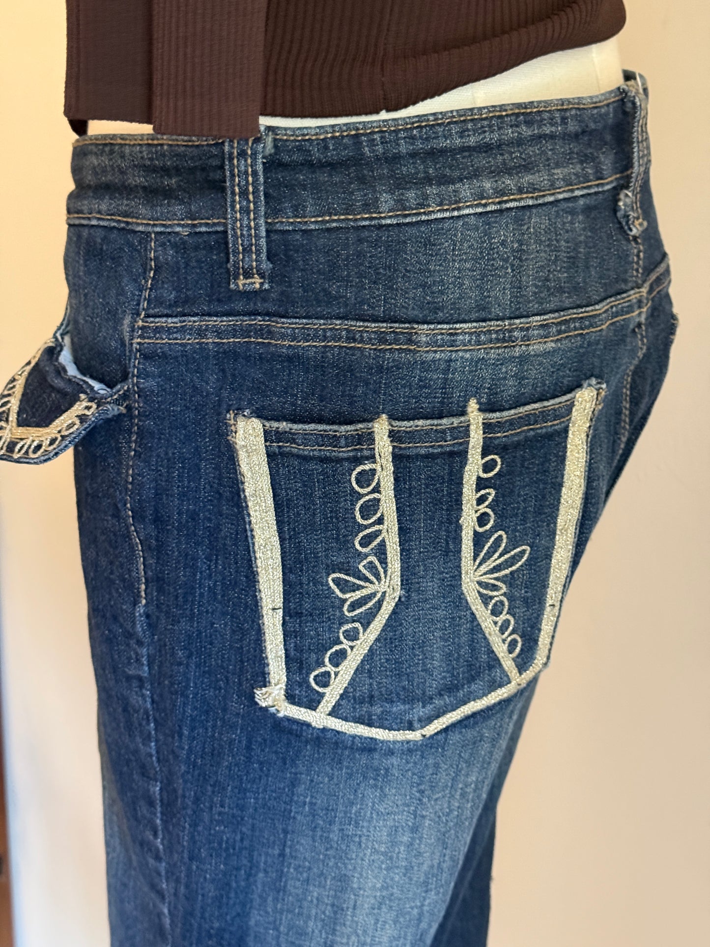 Vintage denim capris