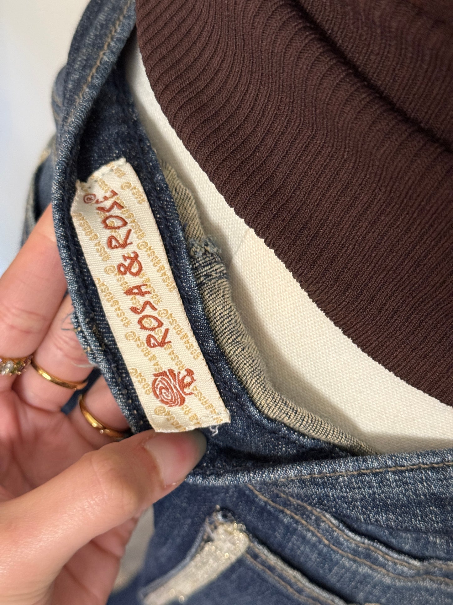 Vintage denim capris