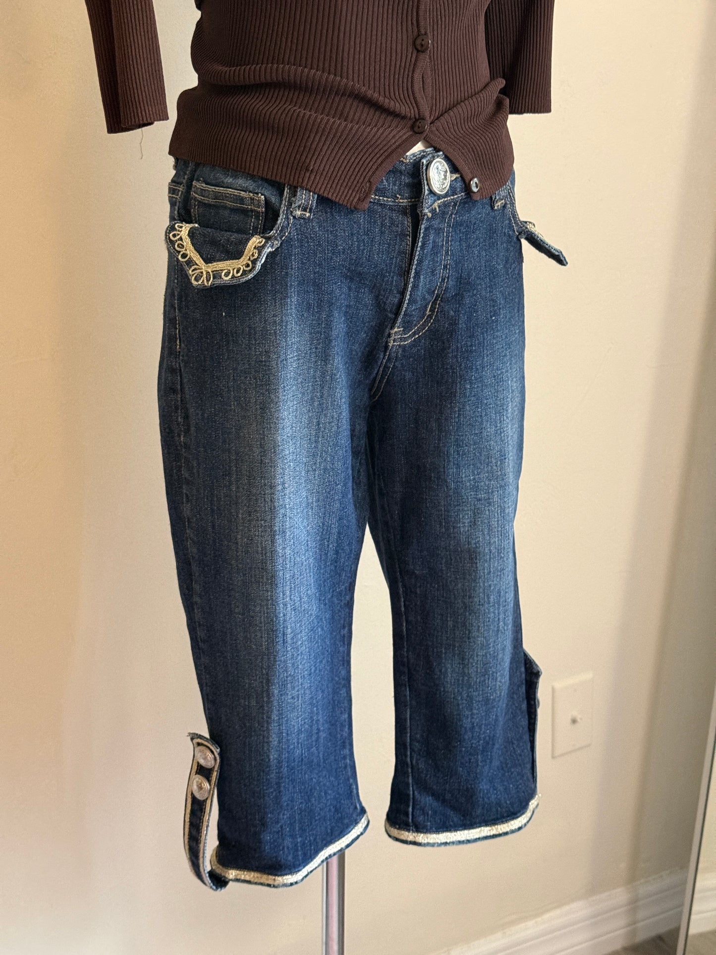 Vintage denim capris