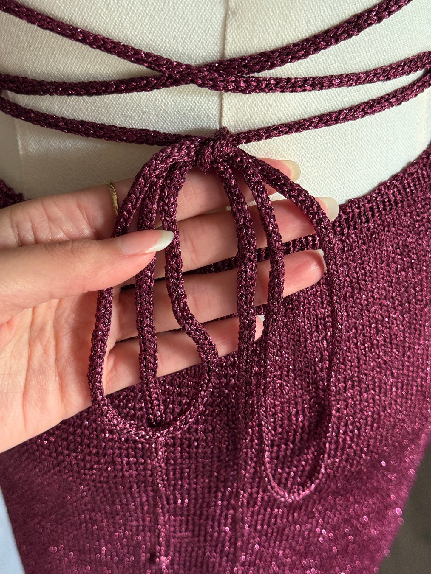 MNGO backless mini dress